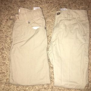 Bundle khaki joggers pants boys size 7